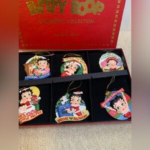 Betty Boop Christmas ornaments 6 pieces to hang on your tree